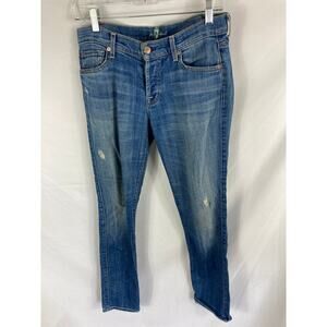 7 for all Mankind Josefina Skinny Boyfriend Jean size 26